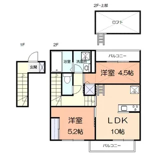 神奈川県横浜市都筑区大棚町【アパート】の間取り