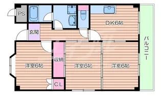 エクセル樋下【3階】の間取り