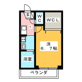 メゾンモンターニュ【1階】の間取り