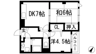 宮地マンション【3階】の間取り
