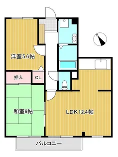 フォブール津森A棟【2階】の間取り