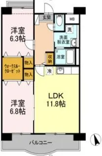 サンモール梅満【5階】の間取り