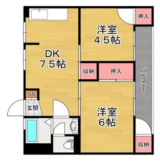 塚本マンション【3階】の間取り