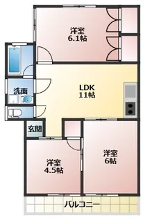 レックス真鍋【2階】の間取り