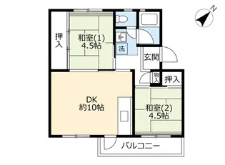 UR落合【4階】の間取り