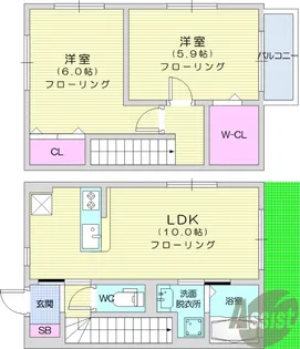 Moca青山【1階】の間取り