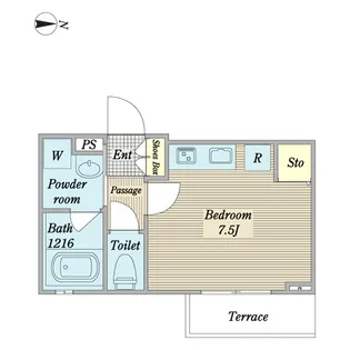 アミティエ松戸【1階】の間取り