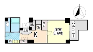 ブロスコート六甲II【7階】の間取り