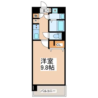 ISM水前寺【8階】の間取り