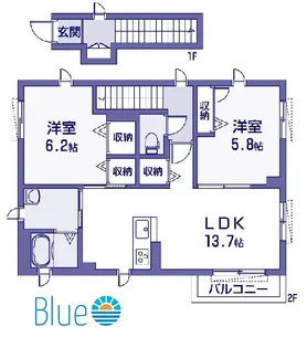 ミュール ド ノワ【2階】の間取り