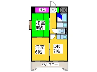 エクセル勝山【6階】の間取り