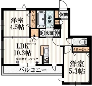 東京都世田谷区粕谷1【マンション】の間取り