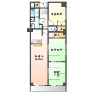 ハイクレスト引谷【5階】の間取り