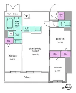 東京都荒川区東日暮里6【マンション】の間取り