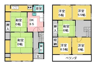 岐阜県岐阜市木田1【一戸建】の間取り