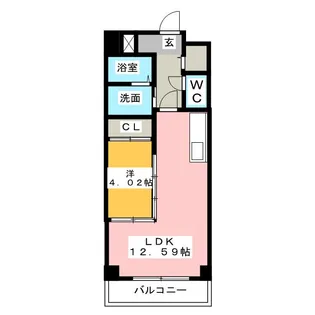 Primal千種stelo【13階】の間取り