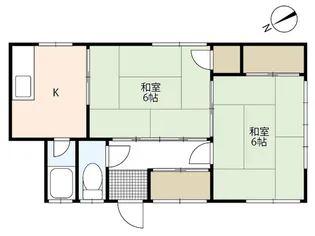 上本アパート東棟【1階】の間取り
