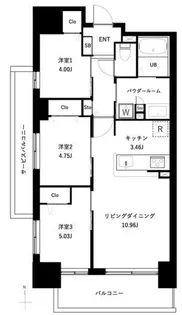 アーバンパーク谷在家【8階】の間取り