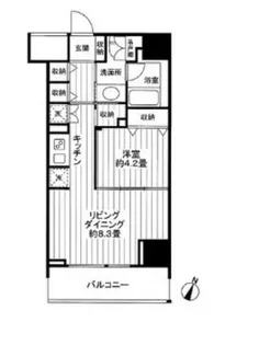 東京都港区白金2【マンション】の間取り