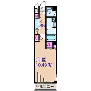 神奈川県横浜市神奈川区三ツ沢上町【マンション】の間取り