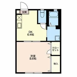 新潟県新潟市中央区神道寺南1【アパート】の間取り