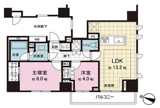 ピアース麻布十番【10階】の間取り