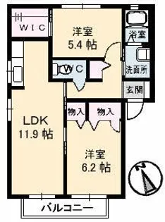 ダンデライオン E棟【1階】の間取り