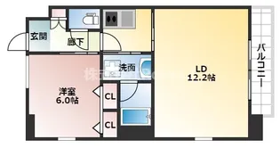 S-RESIDENCE淀屋橋【13階】の間取り