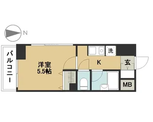 早稲田ノースウエストビルディング【4階】の間取り