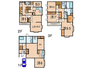 東京都板橋区桜川2【一戸建】の間取り