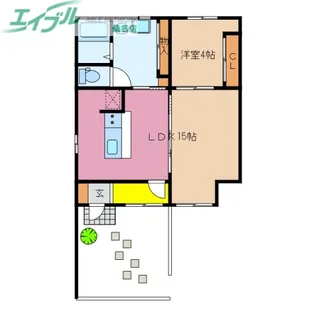 コーポARIYOSHI【2階】の間取り