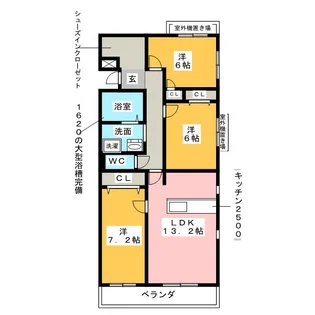 Benvenuto徳重【2階】の間取り