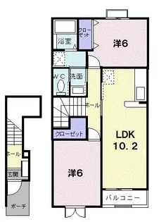 サニーヴィラI【2階】の間取り