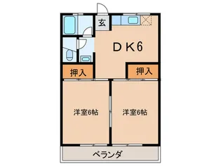 かりがねハイツ【3階】の間取り
