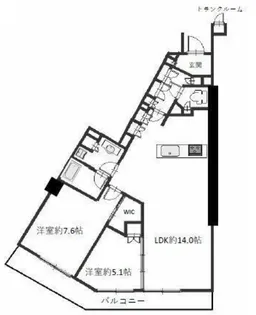 ヨコハマタワーリングスクエアウエスト【22階】の間取り