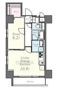 コンパル汐留【9階】の間取り