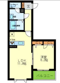シャーメゾンベルパージュ【2階】の間取り