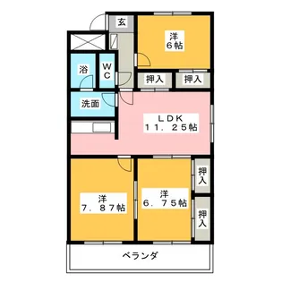 レジデンスロックフェラー【4階】の間取り