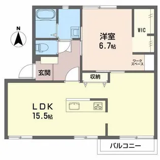 アレイ21 B【1階】の間取り