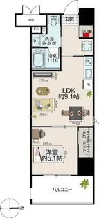 ブランヴェール【5階】の間取り