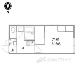 レオパレスプルメリア【1階】の間取り