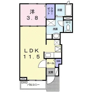 サンデーア【1階】の間取り