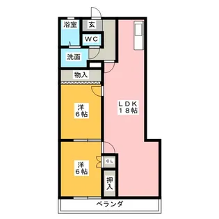 クリエイティブ第2富士【2階】の間取り