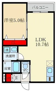 イリスコート香里園III【2階】の間取り