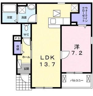 リバーサイド・サクラ【1階】の間取り
