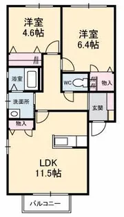 レインボー K【1階】の間取り