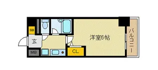 エスリード天神第2【5階】の間取り