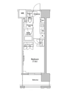 ザ・パークハビオ上北沢【10階】の間取り