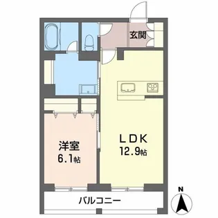 ラピス連坊【1階】の間取り