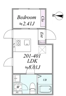 the trias shibuyahonmachi【3階】の間取り